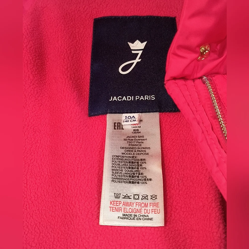 Kids Pink Puffer Jacket - Picture 2 of 10